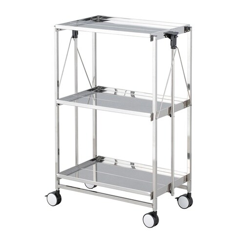 折りたたみステンレスハンディカート 三段