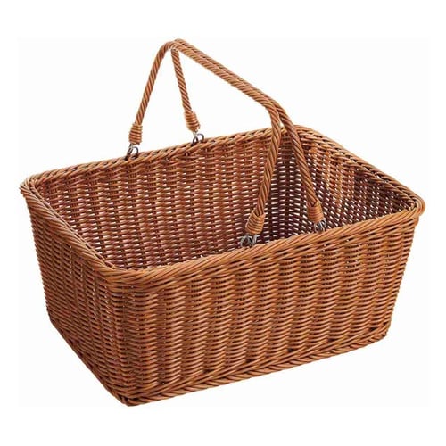 PP製バスケット 買い物カゴ(取っ手付き