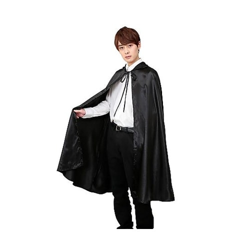 ハロウィンフードマント ブラック 57−