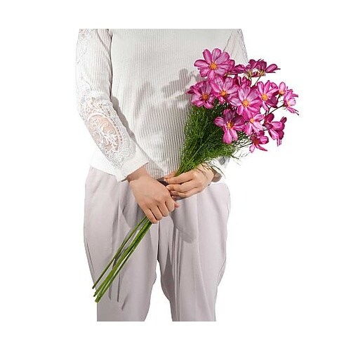 サテンコスモススプレー70cm(造花)パ