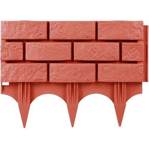 花壇土留めレンガ風フェンス ブラウン 5