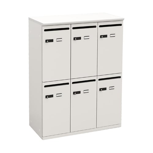 パーソナルロッカー6人用 ホワイト/ホワ