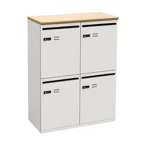 パーソナルロッカー4人用 ナチュラル/ホ