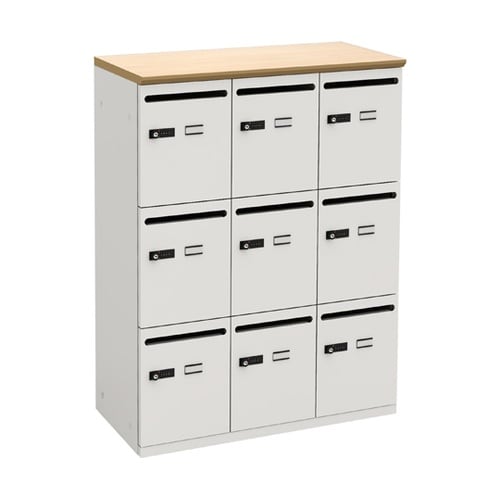 パーソナルロッカー9人用 ナチュラル/ホ