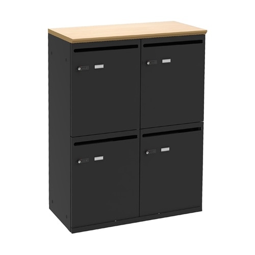 パーソナルロッカー4人用 ナチュラル/ブ