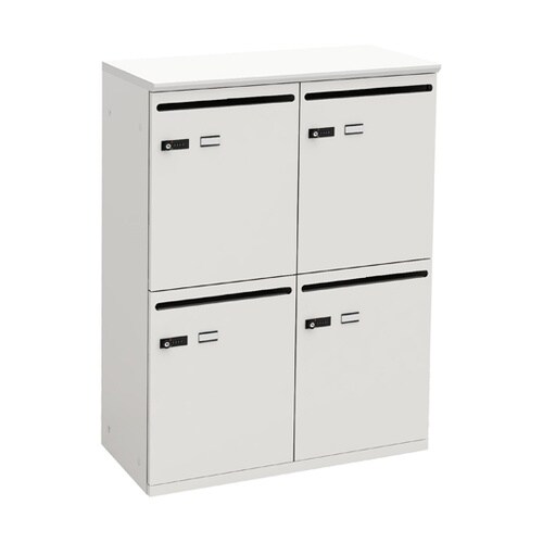 パーソナルロッカー4人用 ホワイト/ホワ