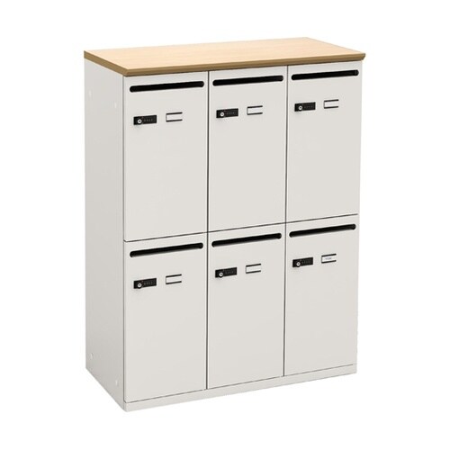 パーソナルロッカー6人用 ナチュラル/ホ