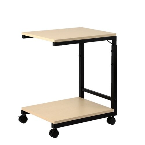 デスクサイドワゴン高さ調整つき ブラック