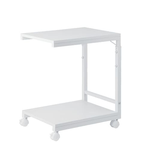 デスクサイドワゴン高さ調整つき ホワイト