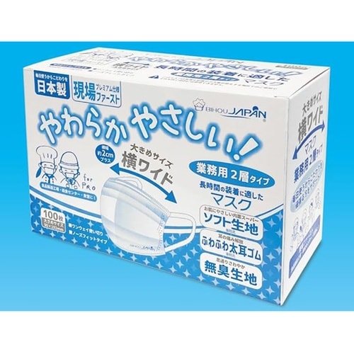 業務用2層マスク 100枚入 横ワイドサ