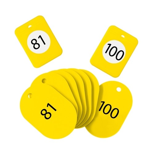 クロークチケット 81ー100 黄 1箱