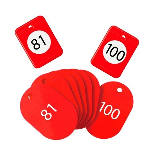 クロークチケット 81ー100 赤 1箱