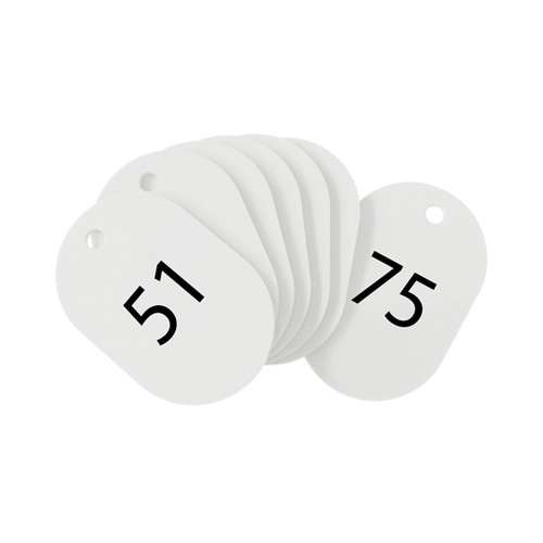 スチロール番号札 小 51ー75 白 1