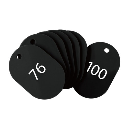 スチロール番号札 大 76ー100 黒