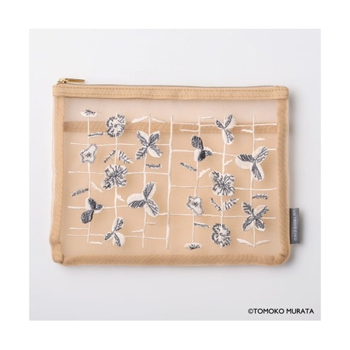ムラタトモコ 刺繍メッシュポーチ Spr