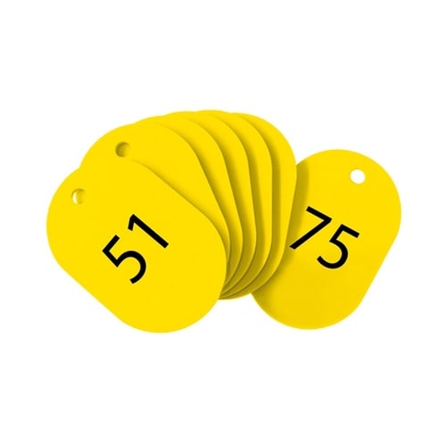 スチロール番号札 小 51ー75 黄 1