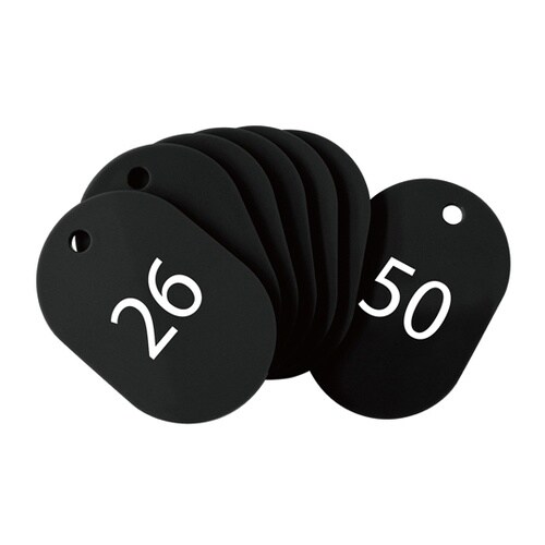 スチロール番号札 小 26ー50 黒 1