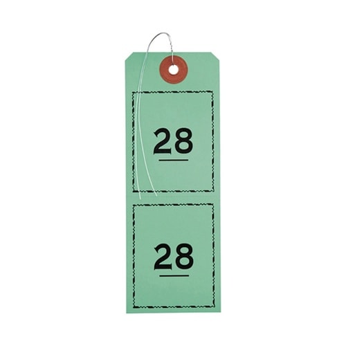 連番荷札 1ー100 緑 1パック(10