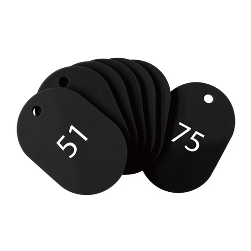 スチロール番号札 大 51ー75 黒 1