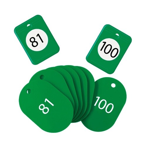 クロークチケット 81ー100 緑 1箱