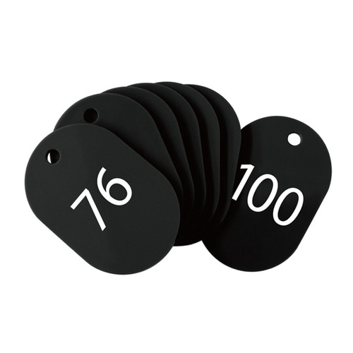 スチロール番号札 小 76ー100 黒