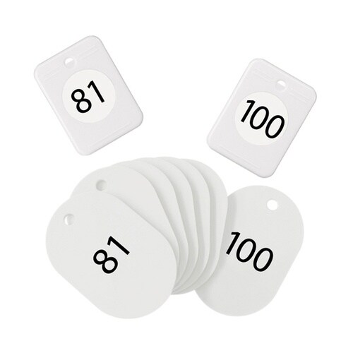 クロークチケット 81ー100 白 1箱