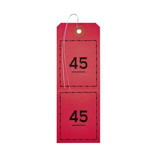 連番荷札 1ー100 赤 1パック(10