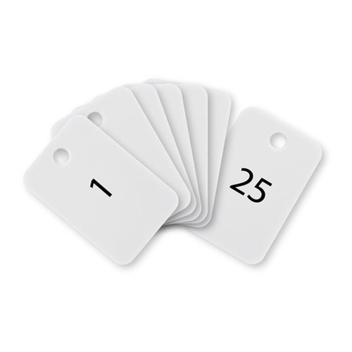 スチロール番号札 1ー25 白 1箱(2
