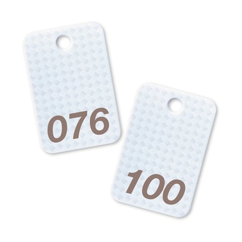 スチロール番号札 76ー100 白 1箱