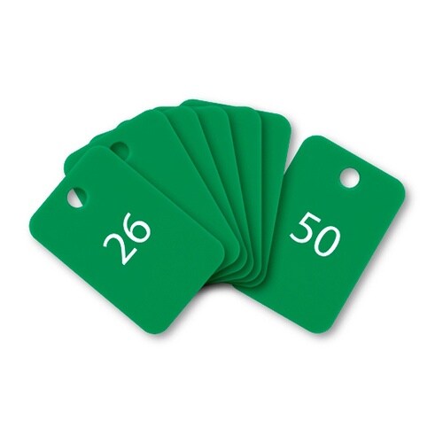 スチロール番号札 26ー50 緑 1箱(