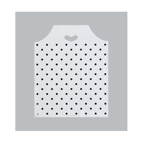 ポリ手提袋 ハートバッグ 水玉 中 1ケ