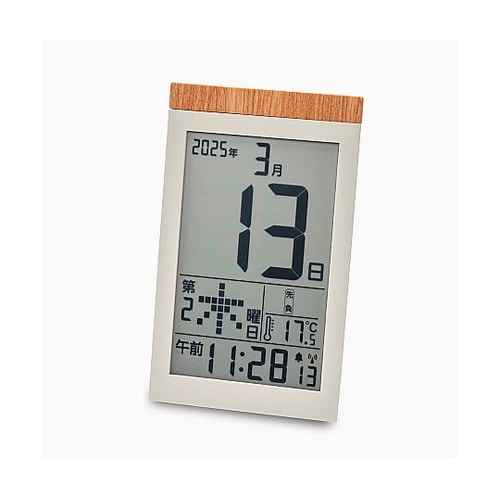 デジタル日めくりカレンダー電波時計 HM