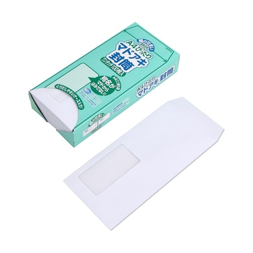 A4ぴったりマドアキ封筒 ホワイト 1箱