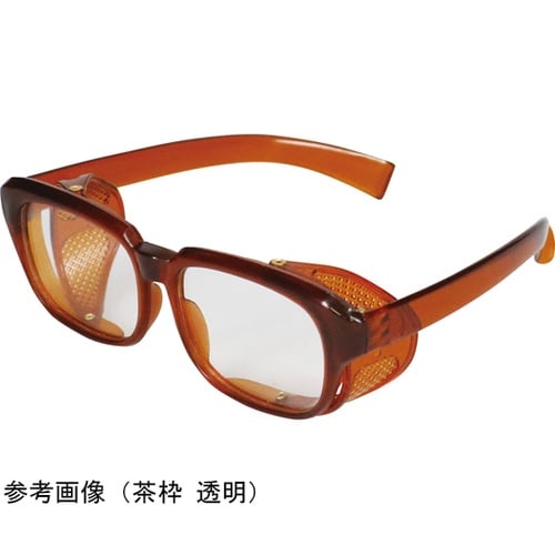 軽作業用メガネ #135 茶枠 グリーン