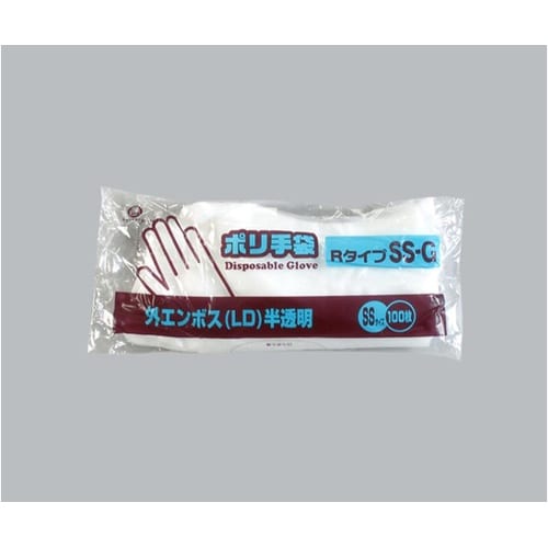 衛生資材 ポリ手袋外エンボスRタイプ S