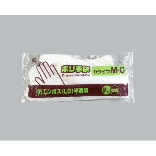 衛生資材 ポリ手袋外エンボスRタイプ M