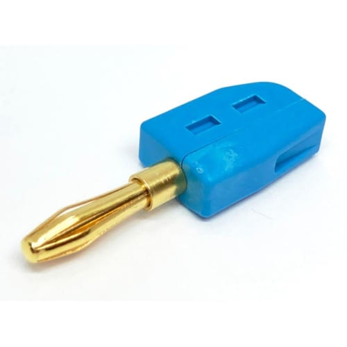 ワンタッチ φ4mmバナナプラグ 青 5