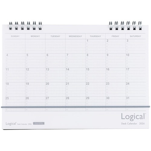ロジカル卓上カレンダー2026リングタイ