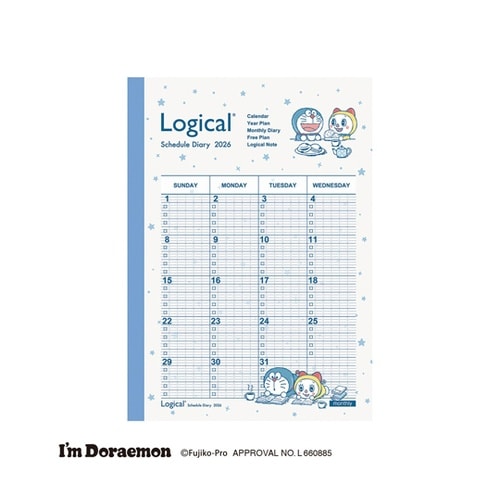 ロジカルダイアリー2026月間ノートタイ