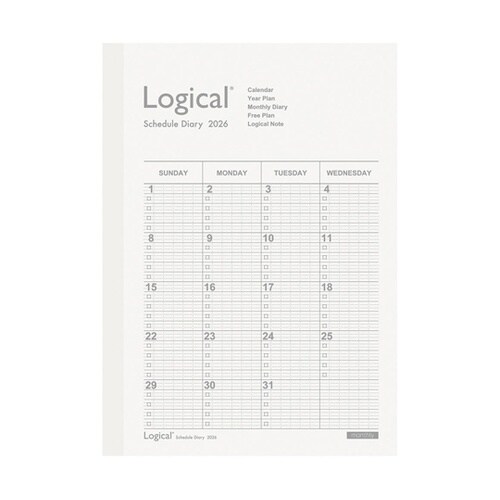 ロジカルダイアリー2026月間ノートタイ