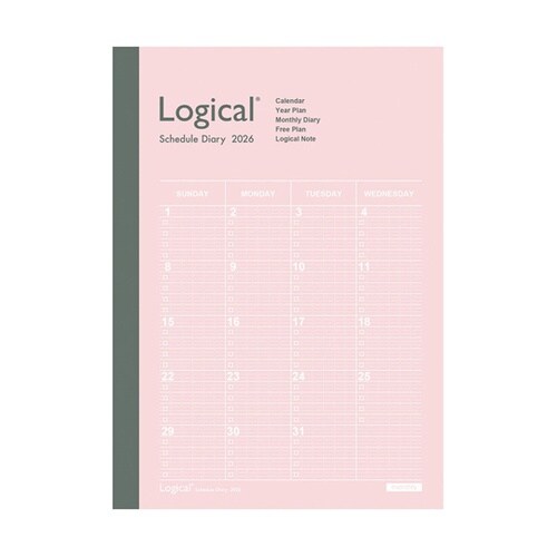 ロジカルダイアリー2026月間ノートタイ