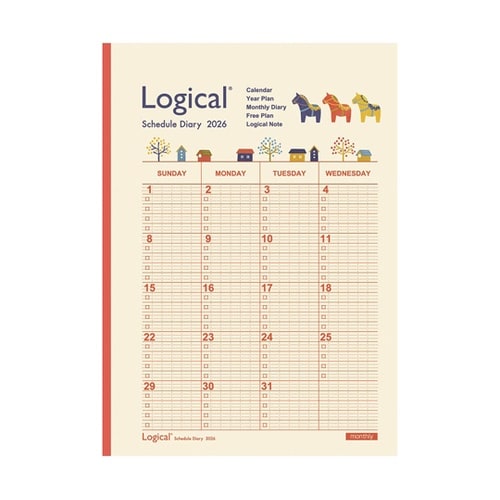 ロジカルダイアリー2026月間ノートタイ