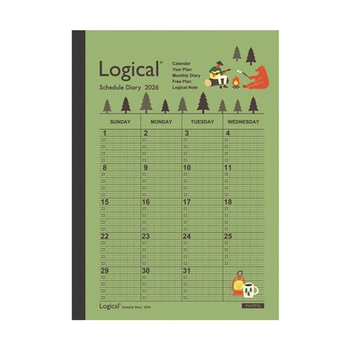 ロジカルダイアリー2026月間ノートタイ