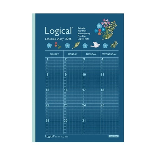 ロジカルダイアリー2026月間ノートタイ