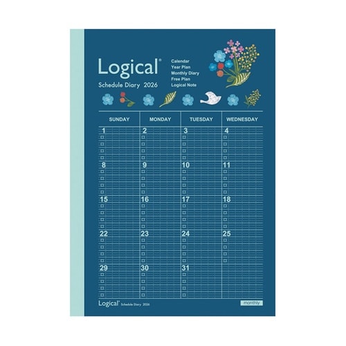 ロジカルダイアリー2026月間ノートタイ