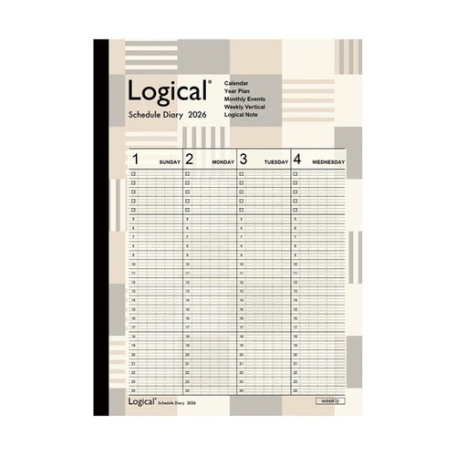 ロジカルダイアリー2026週間バーチカル
