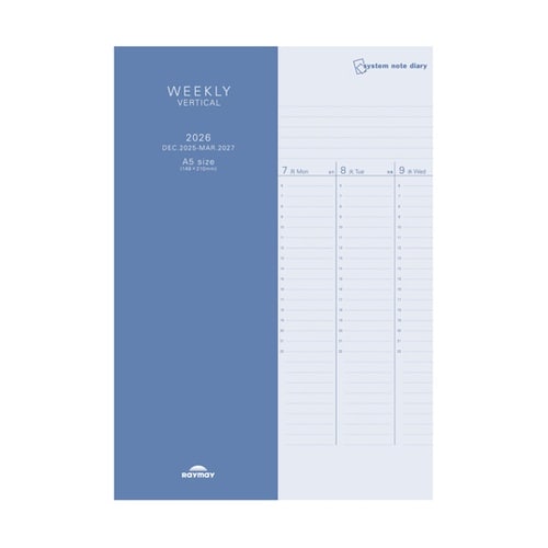 26システムノートダイアリー バーチカル