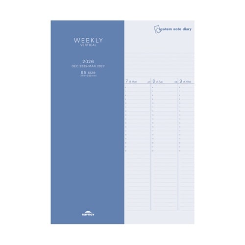 26システムノートダイアリー バーチカル