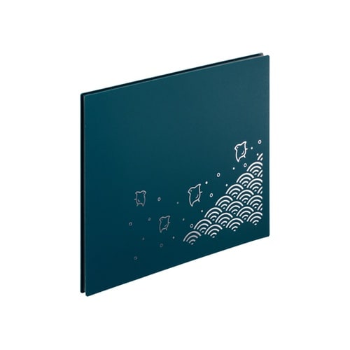 書き置き御朱印帳 見開きサイズ 深藍 ポ