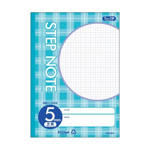 サクラ学習帳方眼罫 5ミリ Cブルー N